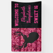 Bannière rose de chasse de cerfs communs de sweet (Vertical)