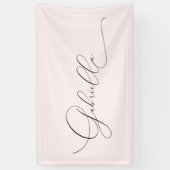 Bannière rose du nom personnalisé (Vertical)