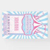 Bannière rose et bleue de partie de carnaval (Horizontal)