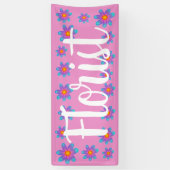 Bannière rose FLORISTE (Vertical)