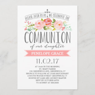 Bannière rose Invitation à la communion