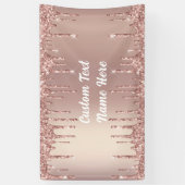 Bannière rose Parties scintillant or brillante ave (Vertical)