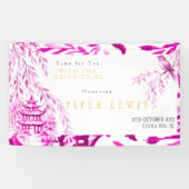 Bannière rose « Time for Tea with the Bride -to-be (Horizontal)