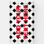 Bannière rouge blanche noire de coutume de style (Vertical)