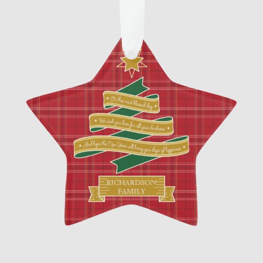 Bannière rouge de coutume d'étoile de plaid de (devant)