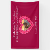 Bannière rouge de l'anniversaire du Mariage Ruby (Vertical)