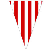 Bannière rouge et blanche de partie de rayure (Deuxième drapeau)