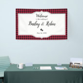 Bannière rouge noir à tampon classique Buffalo pla (Salon professionnel)