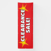 Bannière rouge Vente de compensation (Verticale)