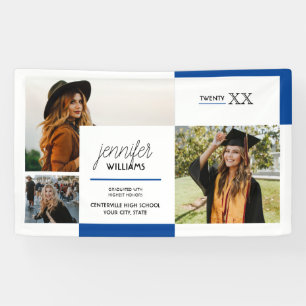 Bannière Royal Blue 3 Photo Graduation