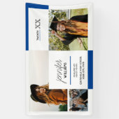 Bannière Royal Blue 3 Photo Graduation (Vertical)