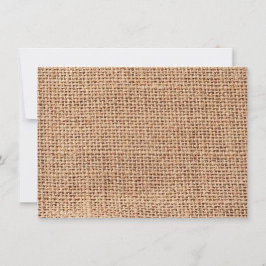 Bannière Rustique Burlap Imprimer Invitations Mari (Dos)