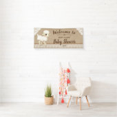 Bannière Rustique Burlap Little Lamb Baby shower (En situation)