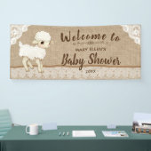 Bannière Rustique Burlap Little Lamb Baby shower (Salon professionnel)