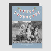 Bannière rustique - carte photo magnétique de Noël (Devant / Derrière)