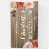 Bannière rustique d'accueil de Fête de la mariée (Vertical)