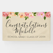 Bannière rustique florale bronzage de partie de (Horizontal)