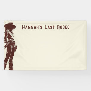 Bannière Rustique Personnalisée de la Cowgirl West