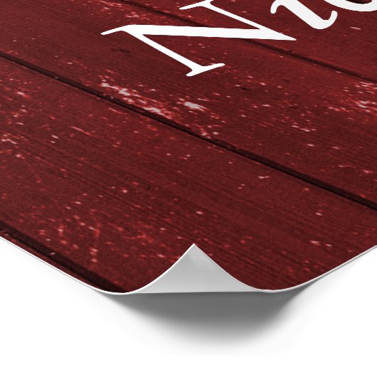 Bannière rustique Red Barn Window & Lights Poster (Coin)