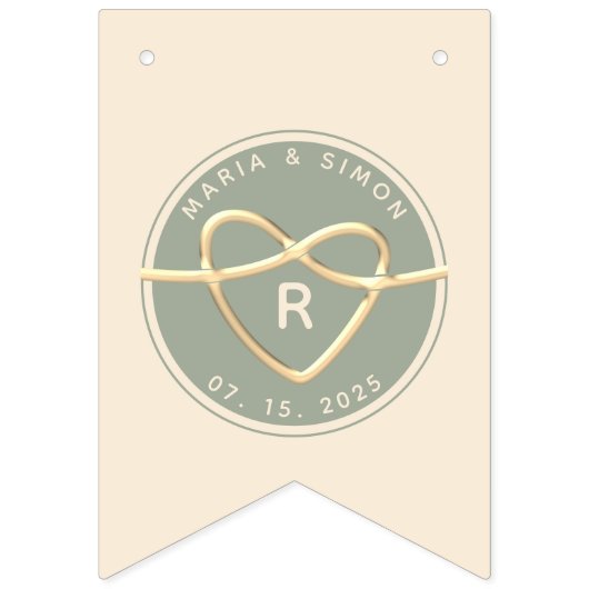 Bannière Sage Green Mariage (Premier drapeau)