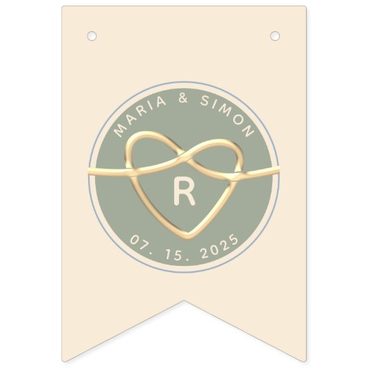 Bannière Sage Green Mariage (Troisième drapeau)