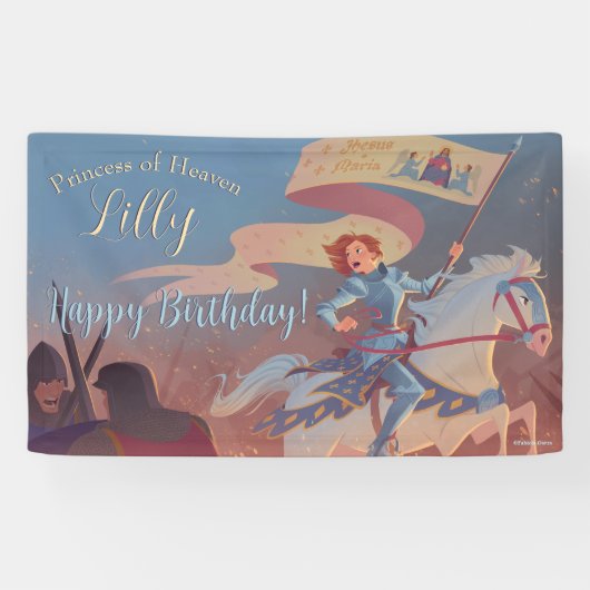 Bannière Sainte Jeanne d'Arc (Personnalisable) (Horizontal)