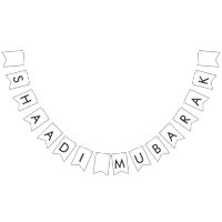 Bannière Shaadi Mubarak Pennant Bunting