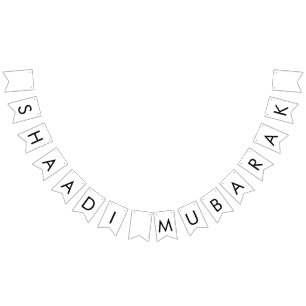 Bannière Shaadi Mubarak Pennant Bunting