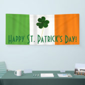 Bannière Shamrock du drapeau irlandais de la Saint (Salon professionnel)