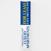 Bannière signalétique de location commerciale bleu (Vertical)