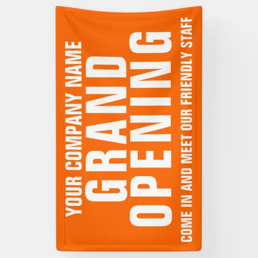 Bannière signalétique d'ouverture (Vertical)