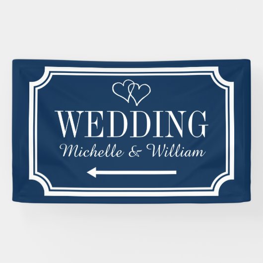 Bannière signalétique personnalisée de direction d (Horizontal)