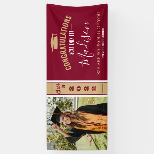 Bannière simple élégante Bourgogne 1 photo (Vertical)