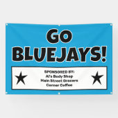 Bannière Sponsors de l'équipe bleue personnalisée (Horizontal)