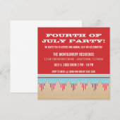 Bannière Stars and Stripes 4 juillet Invitation (Devant / Derrière)