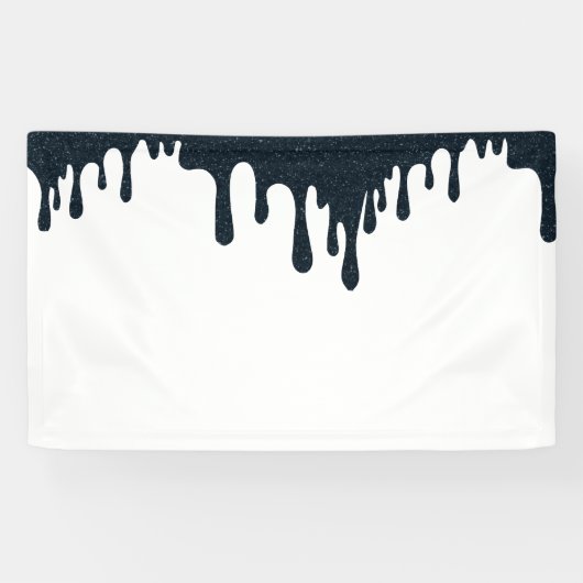 Bannière supérieure à goutte de charbon – Noir et (Horizontal)