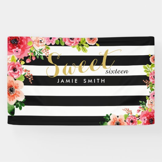Bannière Sweet 16 anniversaire (Horizontal)