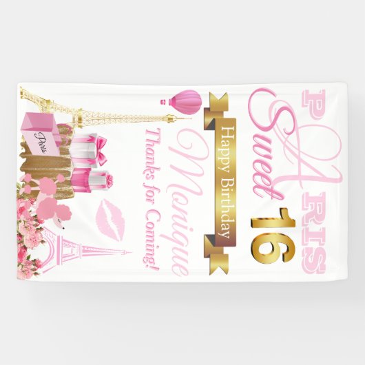 Bannière Sweet 16 Paris (Horizontal)