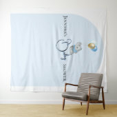 Bannière Tapisseries Eléphant Bleu (En situation (horizontale))