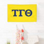 Bannière Tau Gamma Theta 3x5 - Jaune (En situation)