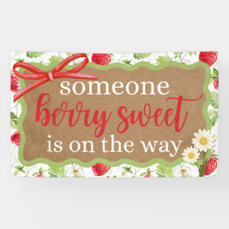 Bannière Thème Bébé Fille Strawberry Look Peint 