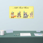 Bannière Tribal Woodland Animaux (Salon professionnel)