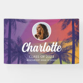 Bannière Tropical Palm Tree Graduation (Horizontal)