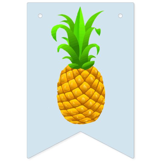 Bannière tropicale de joyeux anniversaire d'ananas (Premier drapeau)