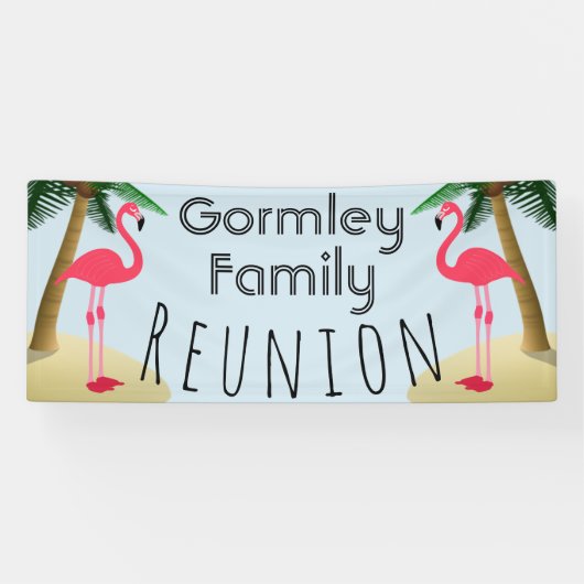 Bannière tropicale de la Réunion de famille de (Horizontal)