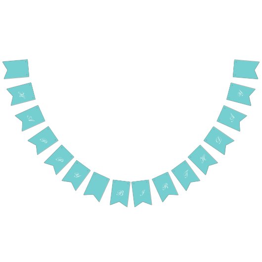 Bannière turquoise de partie de joyeux (Tout)