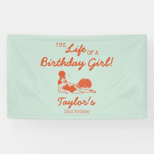 Bannière Une Vie de Fille d'Anniversaire (Horizontal)