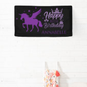 Bannière Unicorn personnalisée "Joyeux anniversair (Insitu)