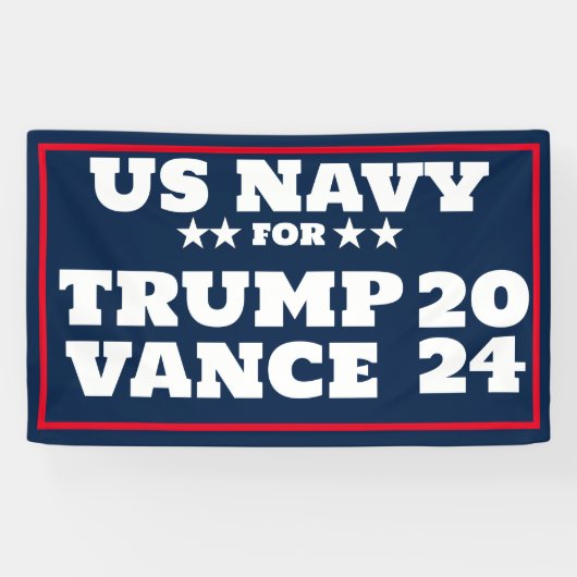 Bannière US NAVY pour Trump Vance 2024 (Horizontal)