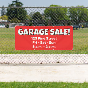 Bannière VENTE DE GARAGE personnalisée !